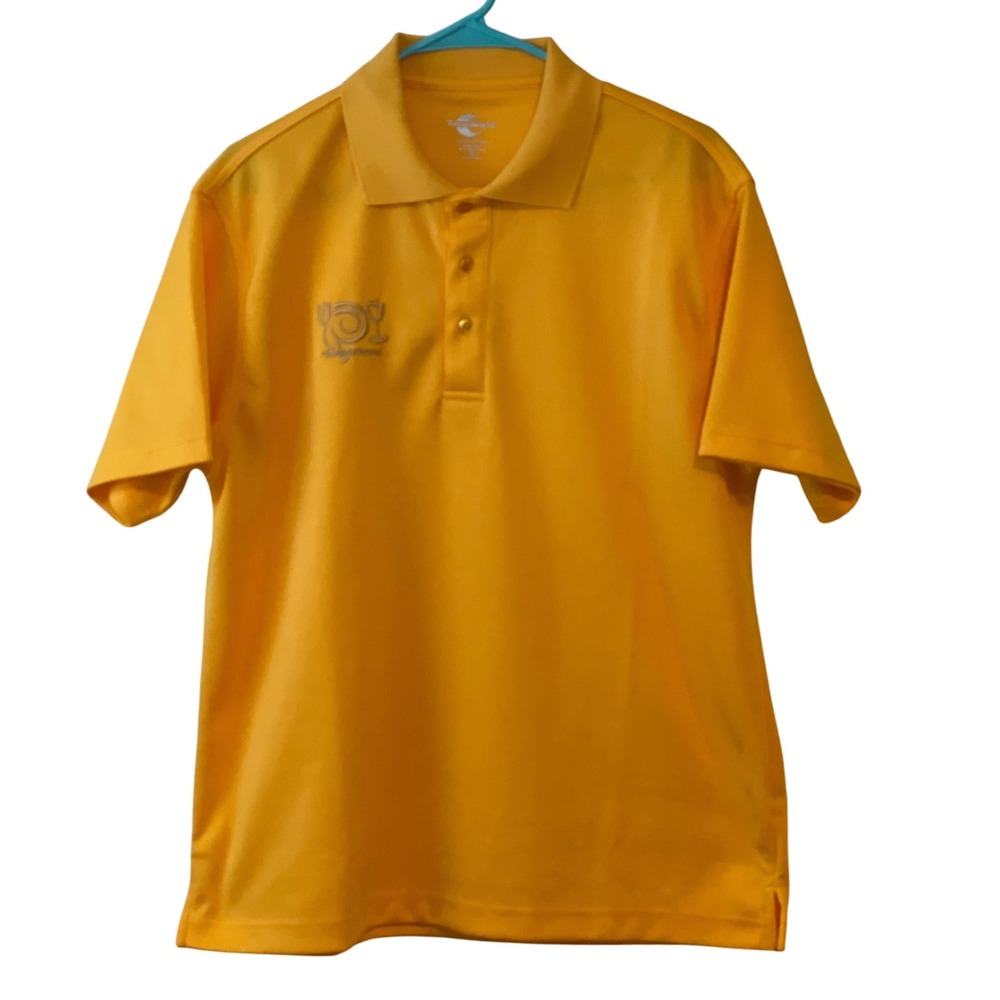 Wegmans Grocery Yellow Polo Men's Medium Short Sleeve Employee‎ Work Shirt